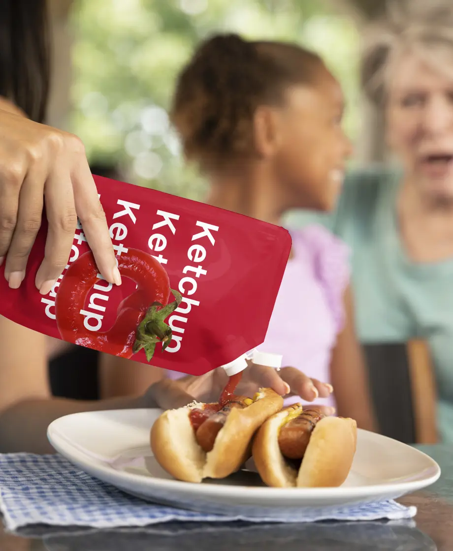 Ketchup per hotdog in pouch