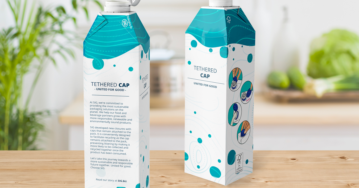 SIG announced tethered caps for beverage cartons in Europe - SIG – for ...